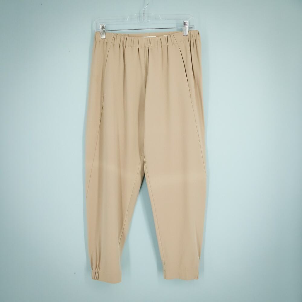 Babaton Aritzia Size Medium M Tan Trouser Jogger Pull On Tapered Leg Ankle Pants